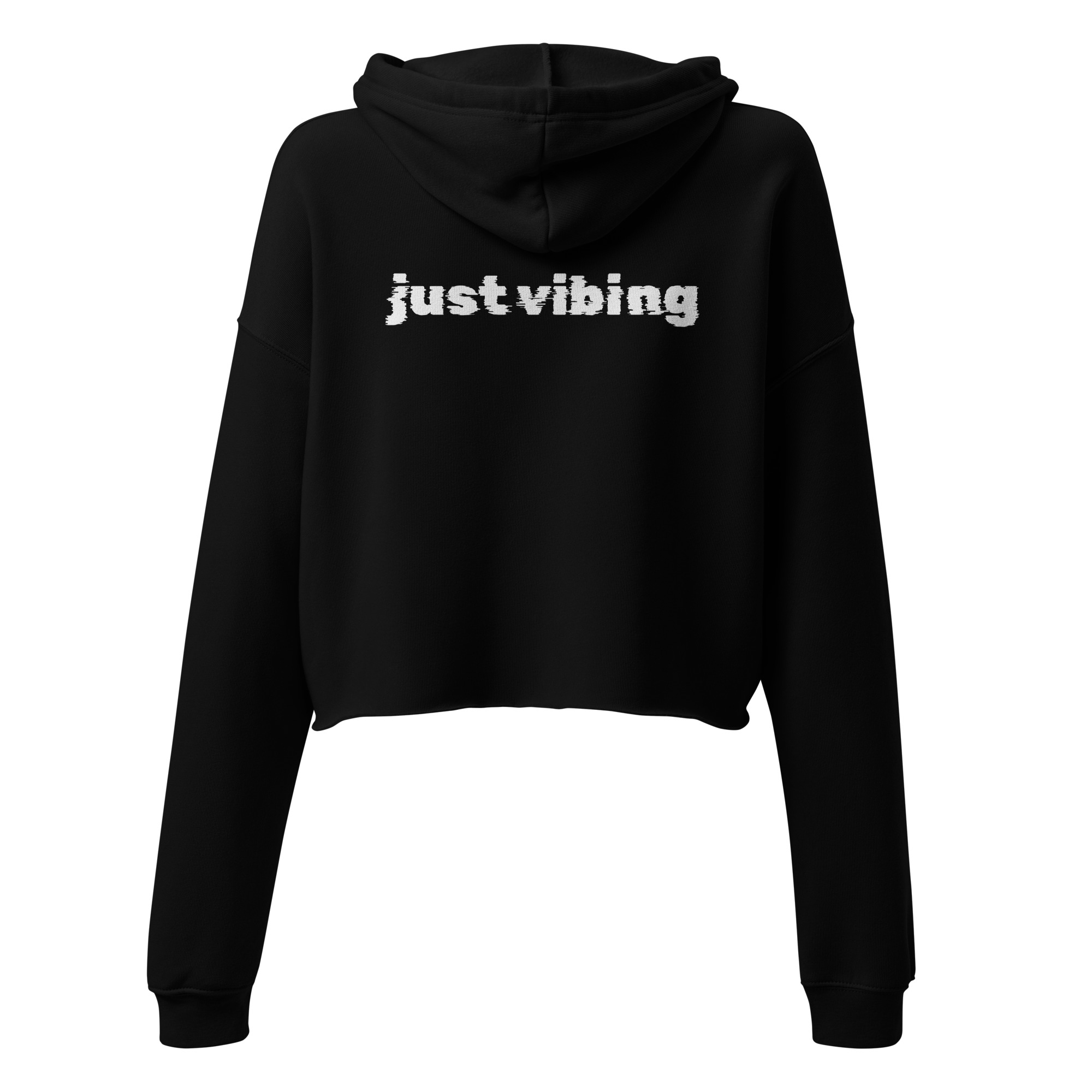 Just Vibing, Crop Hoodie - Image 3