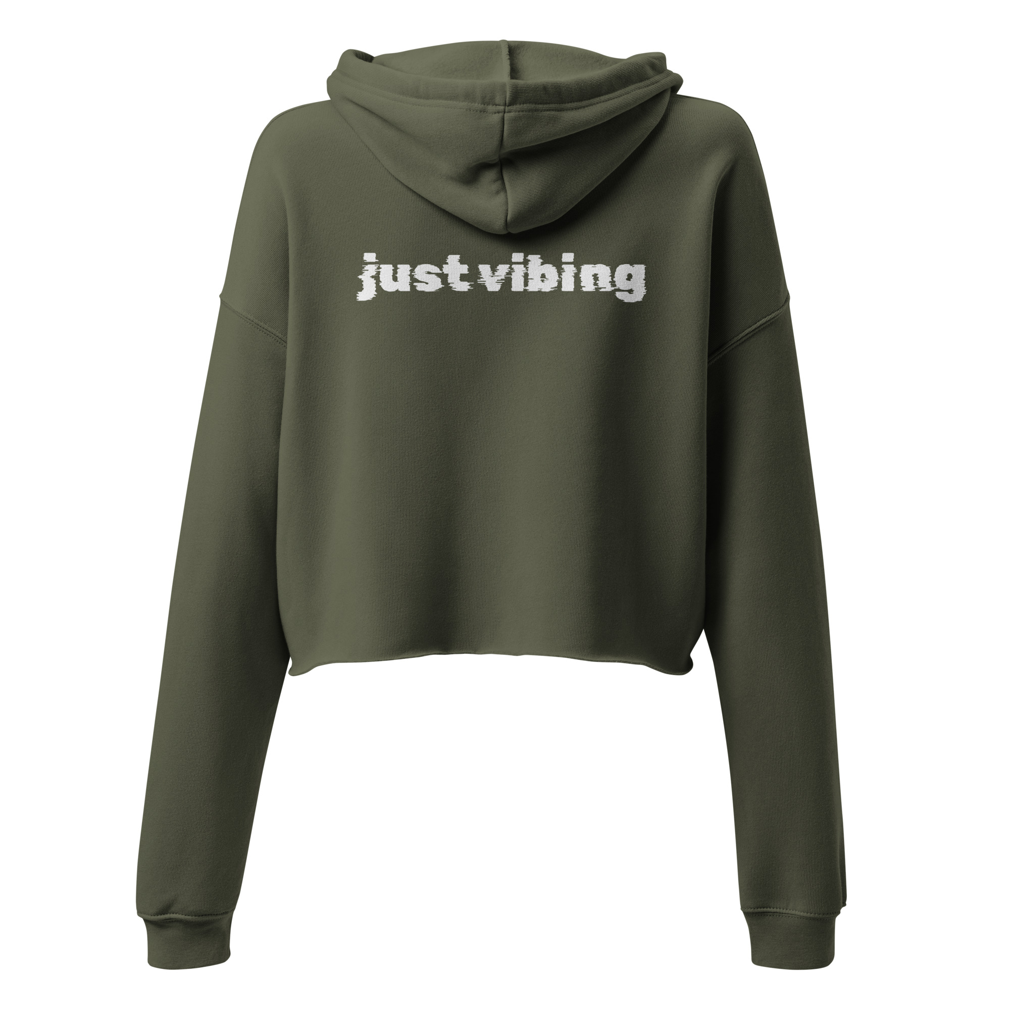 Just Vibing, Crop Hoodie - Image 4